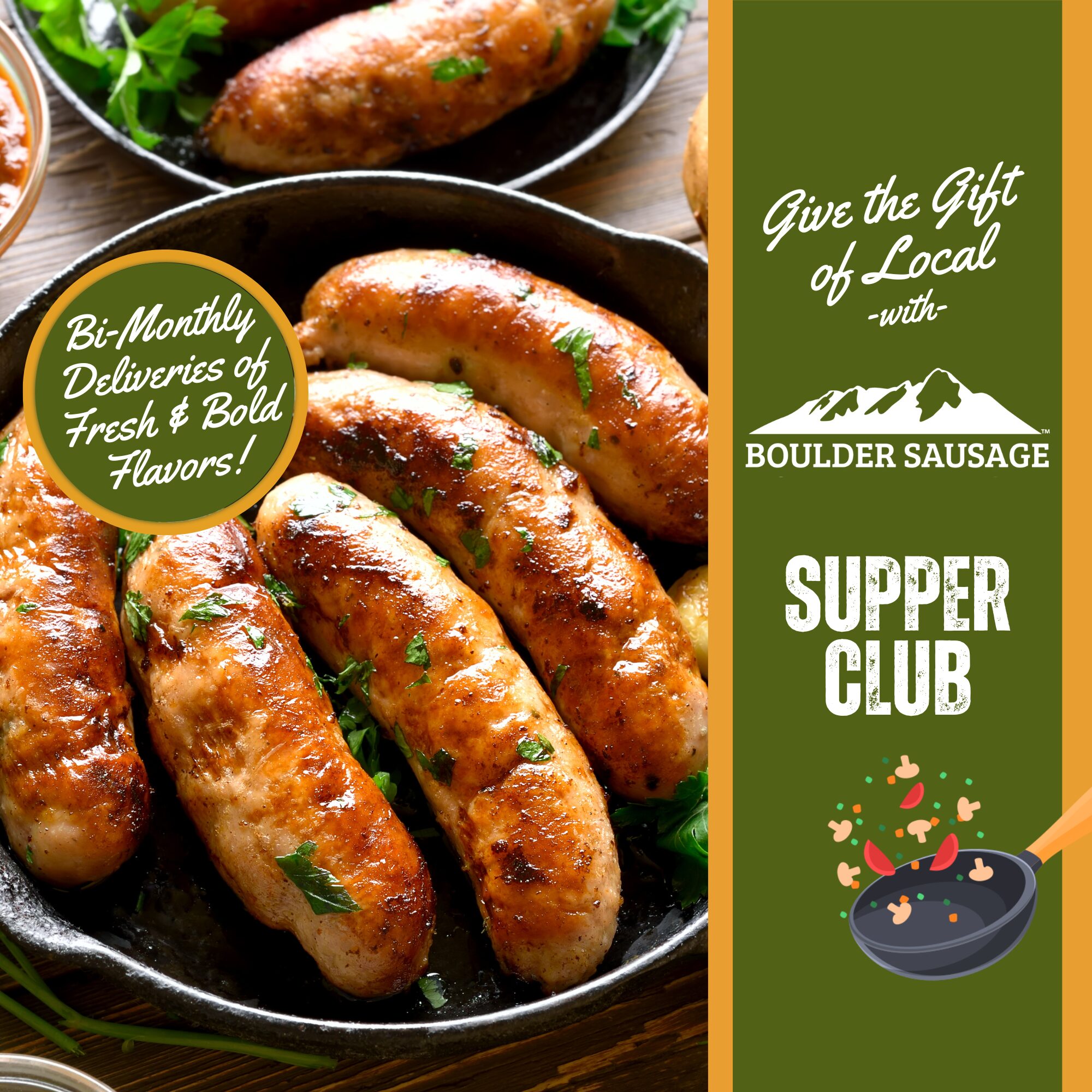 Boulder Sausage Supper Club (10 x 8 in) (8 x 8 in) Boulder Sausage Supper Club